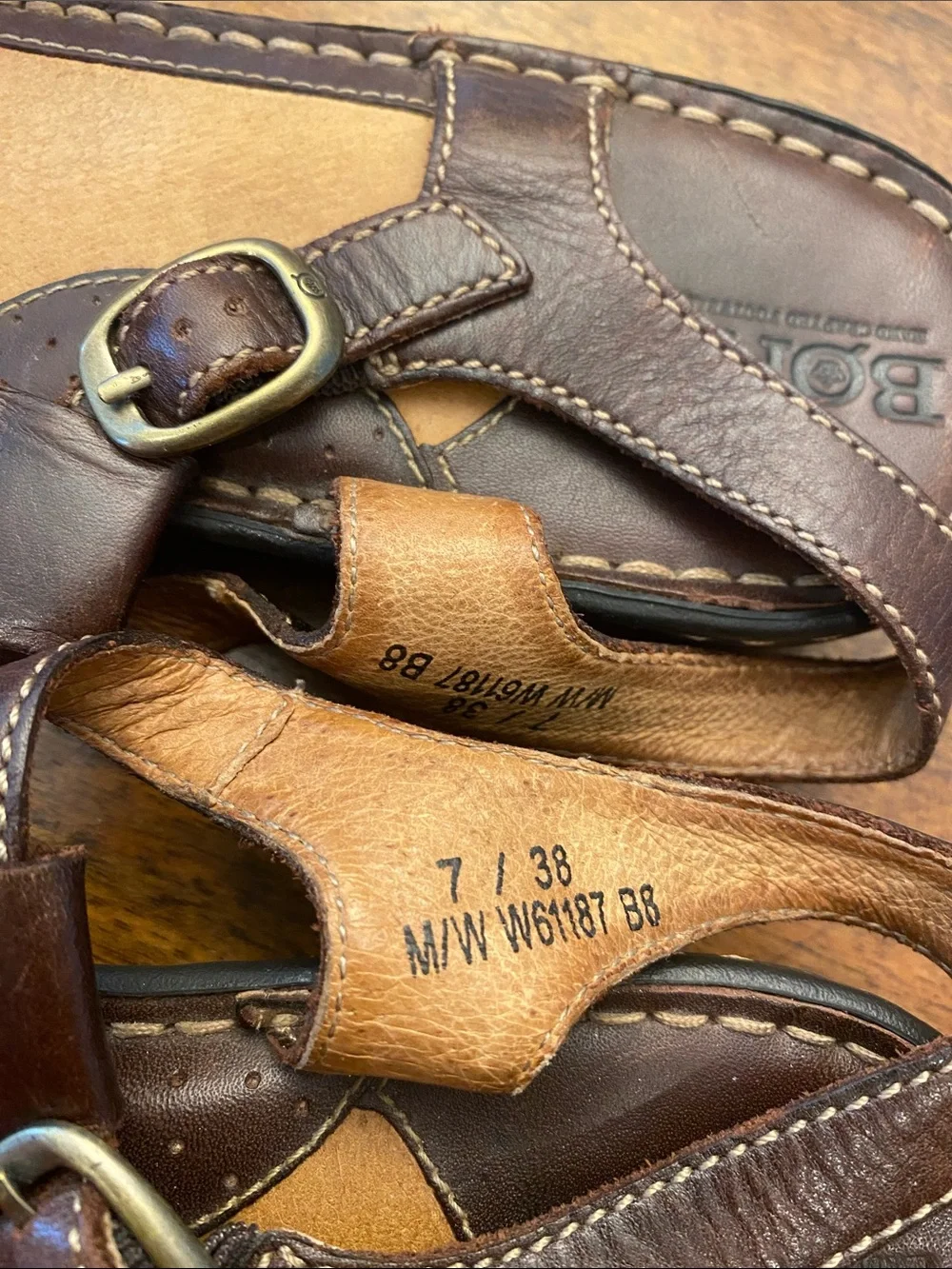 Born Sandals Women's Size 7 Brown Leather